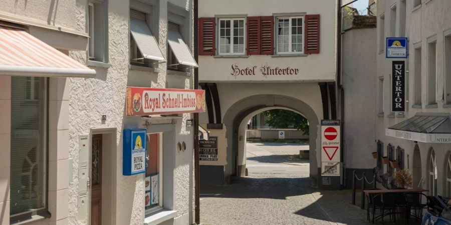 Der Eingang Untertor zur Altstadt der Gemeinde Altstätten (SG).