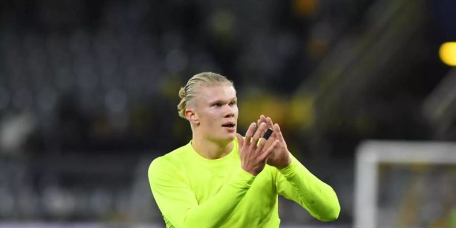 Auch als Joker traf BVB-Torjäger Erling Haaland. Foto: Bernd Thissen/dpa