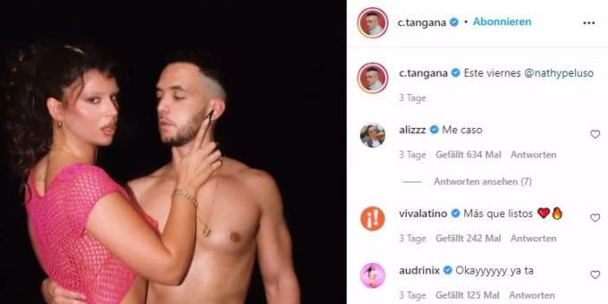 Der spanische Rapper C. Tangana und die argentnische Sängerin Nathy Peluso tanzten in einer Kathedrale zum Song «Ateo». C. Tangana