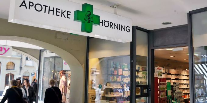 Die Apotheke Hörning an der Marktgasse in Bern muss für immer schliessen. Apotheke Hörning