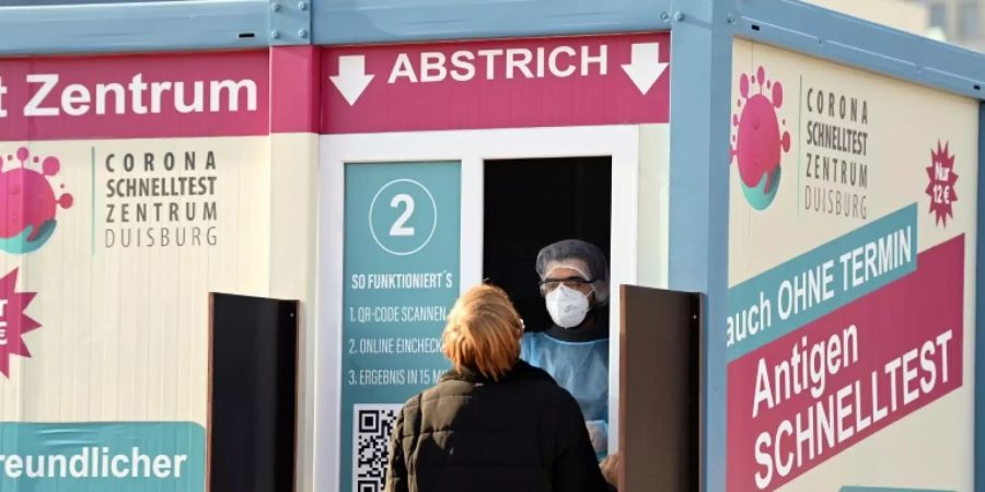 Teststation in Duisburg