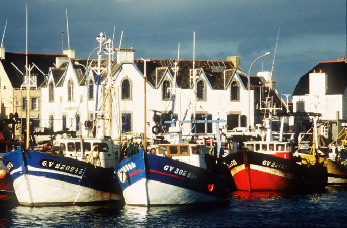 Der Hafen von Guilvinec in der Bretagne (F). kraken