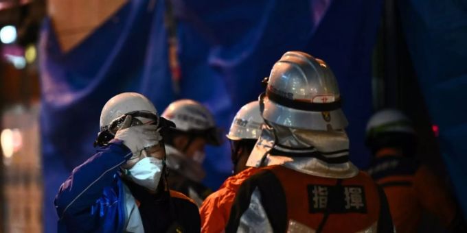 Feuerwehrleute in Osaka Feuerwehrleute in Osaka