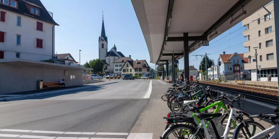 Der Bahnhof der Gemeinde Goldach.