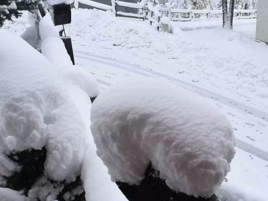 Wetter: In Davos hat es in der Nacht auf Donnerstag stark geschneit.