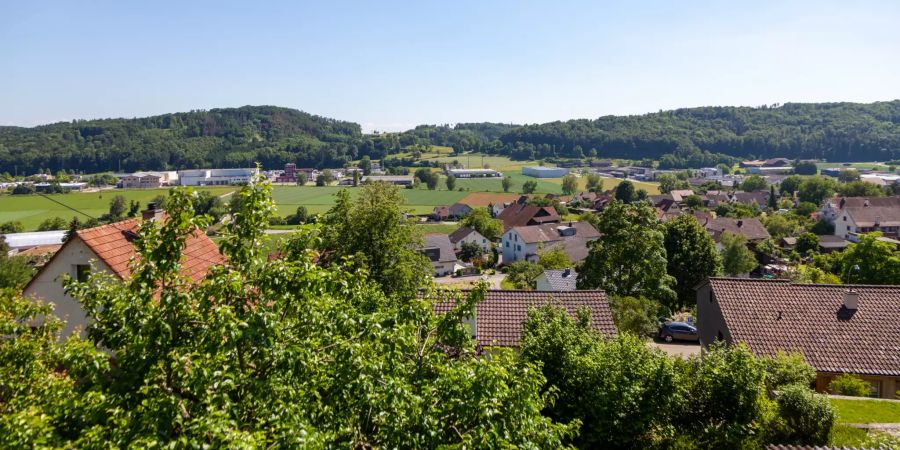 Aussicht über die Gemeinde Thayngen.