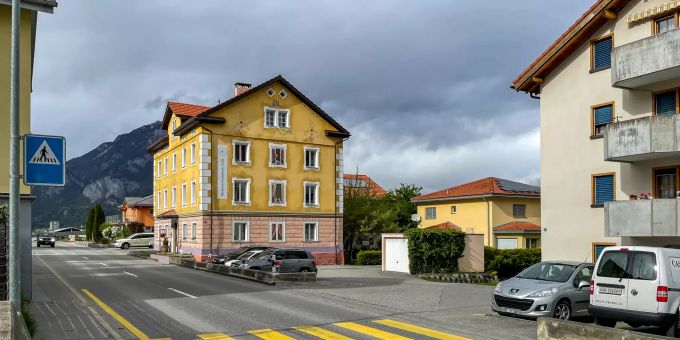 Dorfzentrum Rhäzüns. Dorfzentrum Rhäzüns.