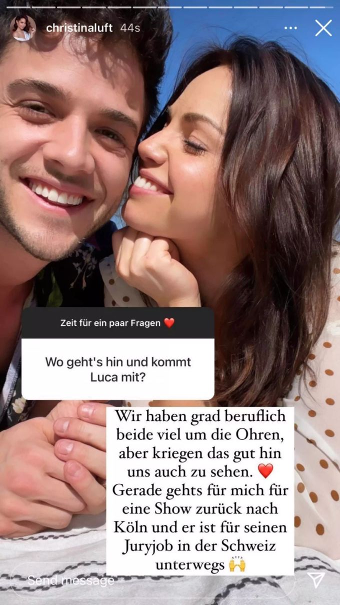 Christina reist ohne ihren Luca Hänni nach Köln (D). christina