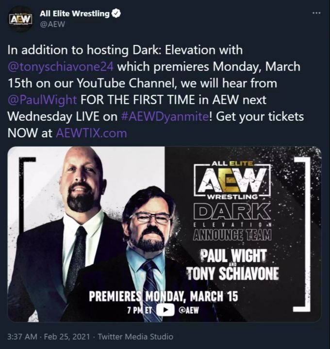 Paul Wight wird neu für AEW als Kommentator tätig sein. paul wight aew