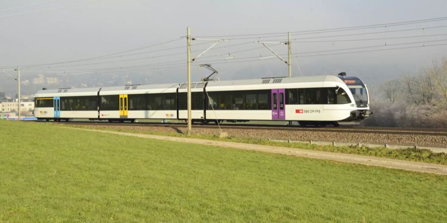 Thurbo-Zugkomposition bei Eglisau.
