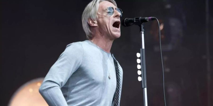 Paul Weller beim Glastonbury Festival 2015. Foto: Hannah Mckay/EPA/dpa
