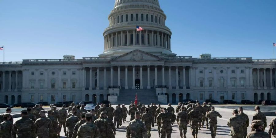 Nationalgardisten vor dem US-Kapitol