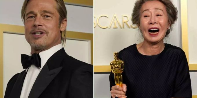 Oscar-Gewinnerin Yuh-Jung Youn wurde gefragt, wie Brad Pitt riecht. brad pitt