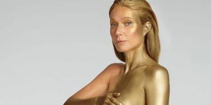 Gwyneth Paltrow - Halb golden und komplett nackt auf Instagram