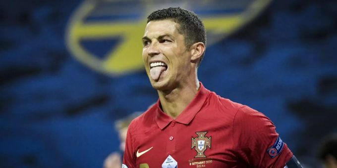 Cristiano Ronaldo im Spiel Portugal gegen Schweden. Cristiano Ronaldo