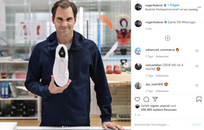 Roger Federer designt seine eigene Schuh-Kollektion «ON». Roger Federer