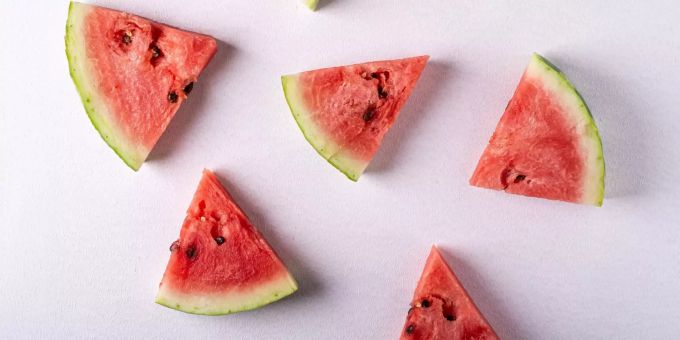Wassermelonen. Wassermelonenstücke