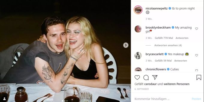 Der Witz von Brooklyn Beckham und seiner Verlobten kommt nicht bei jedem gut an. Brooklyn Beckham