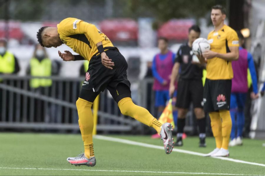 Guillaume Hoarau bei seinem letzten Auftritt in Gelb-Schwarz beim Cupfinal gegen den FCB.