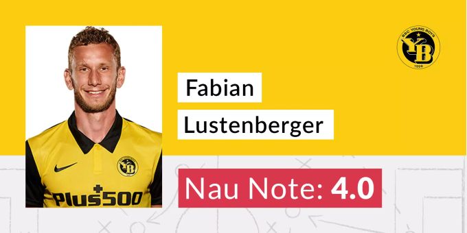 Die Nau.ch-Note für Fabian Lustenberger von YB. YB FCZ