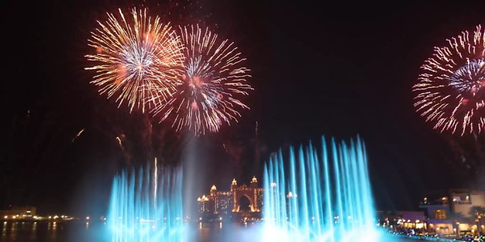 Der Palmenbrunnen in Dubai. dubai