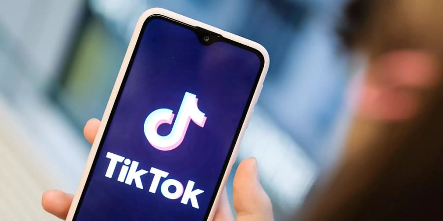 ARCHIV - ILLUSTRATION - Ein Mädchen hält ihr Smartphone in den Händen, auf dem sie ein Foto der Kurzvideo-App Tiktok geöffnet hat. Foto: Jens Kalaene/dpa-Zentralbild/dpa