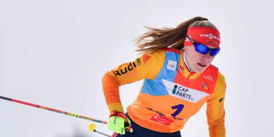 Jenny Nowak sicherte sich den ersten deutschen Meistertitel in der Kombination der Frauen überhaupt. Foto: Hendrik Schmidt/dpa-Zentralbild/dpa