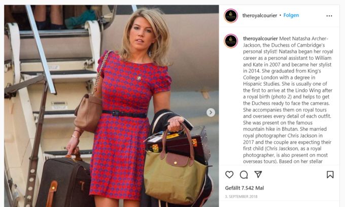 Natasha Archer ist für die Looks von Herzogin Kate verantwortlich. Natasha Archer Herzogin Kate