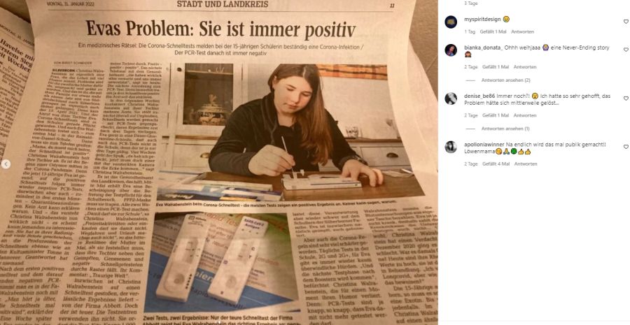 Die Mutter der Schülerin postet Bilder davon auf Instagram.