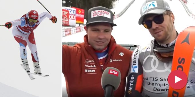 Knapp verpasst - Trotz Feuz-Podest geht die Abfahrts-Kugel an Kilde
