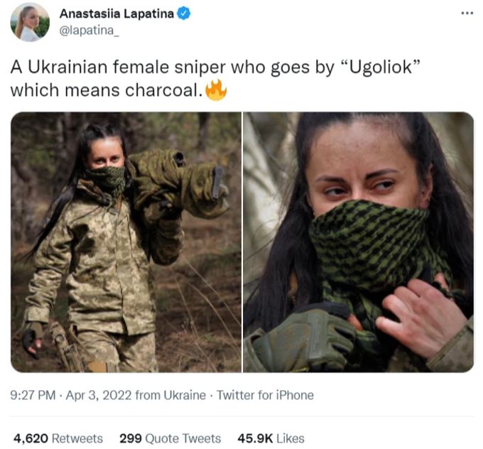Ukrainian Krieg Scharfschtzin Journalist