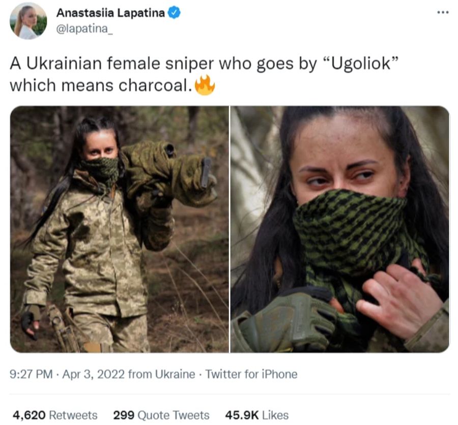 Ukraine Krieg Scharfschützin Journalistin