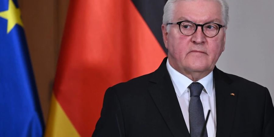 FILED - Frank-Walter Steinmeier bei einer Pressekonferenz. Photo: Britta Pedersen/dpa-Zentralbild/dpa
