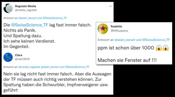 Kritik an der Taskforce, den Schwurblern und wiederum an Alain Berset und seinem Unverständnis für Messgerät-Anzeigen. Taskforce Berset ppm Schwurbler