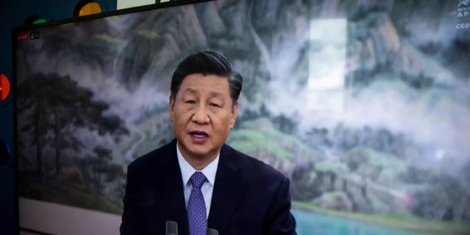 Xi Jinping bei einer Ansprache Xi Jinping bei einer Ansprache