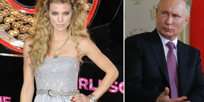 Wladimir Putin und AnnaLynne McCord. Ukraine Konflikt