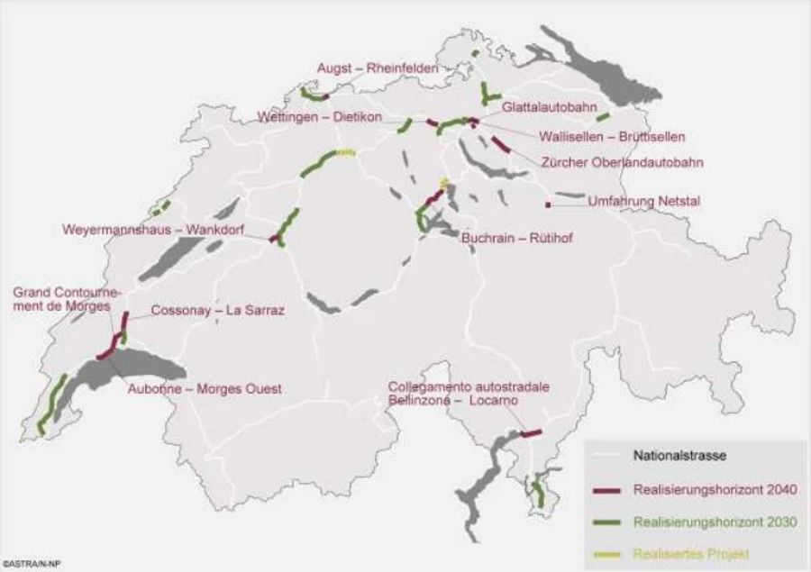 Projekte, die im Strategischen Entwicklungsprogramm Nationalstrassen (STEP) dem Realisierungshorizont 2040 zugeordnet sind.