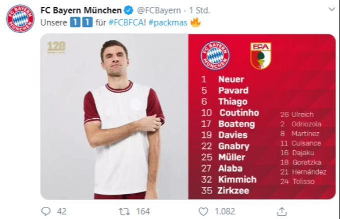 Das Sondertrikot von Bayern München. Bayern München
