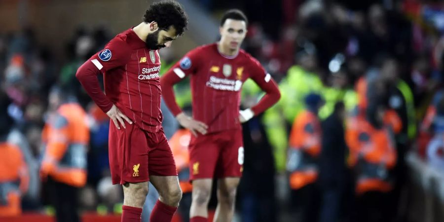 Grosse Enttäuschung bei Mohamed Salah (links) and Trent Alexander-Arnold (rechts).