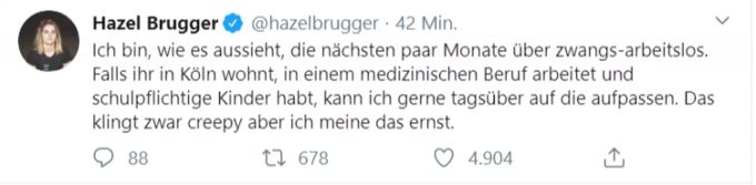 Hazel Brugger hat wegen des Virus' keinen Job mehr. coronavirus