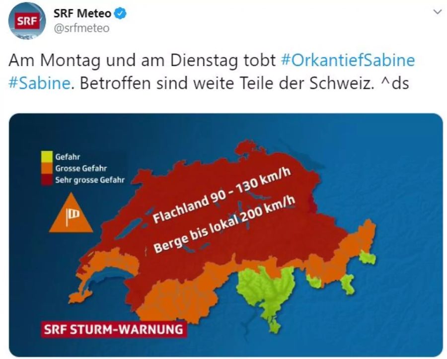 Sturmtief Sabine