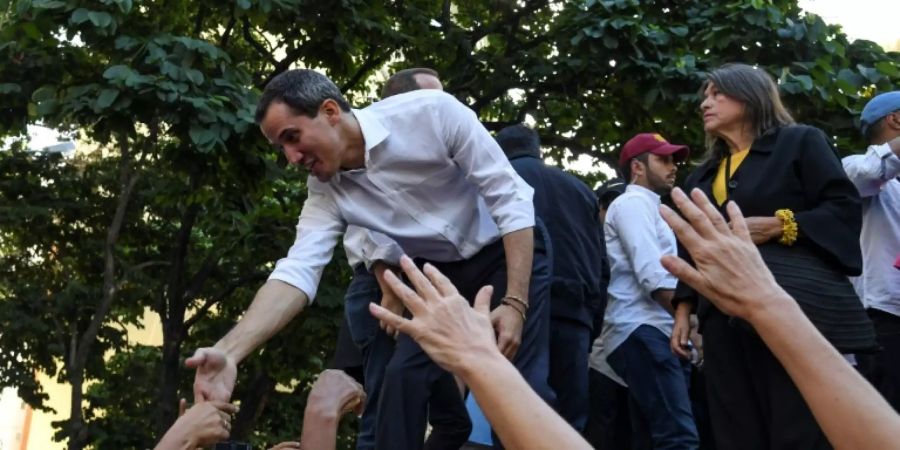 Juan Guaidó vor Anhängern