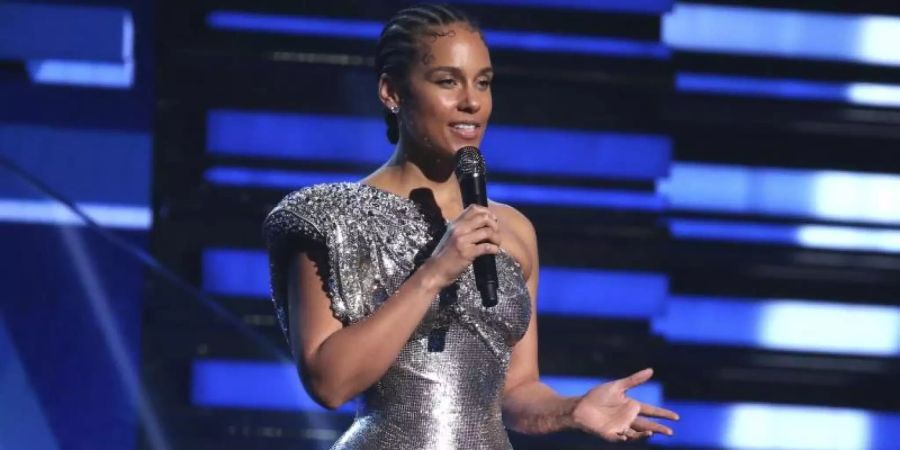 Alicia Keys bei der Verleihung der diesjährigen Grammy Awards im Staples Center in Los Angeles. Foto: Matt Sayles/Invision/AP/dpa