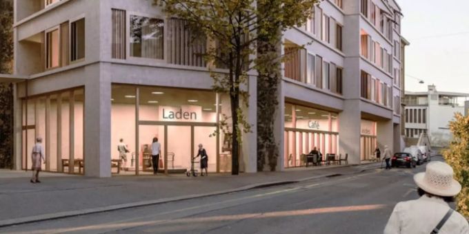 Eine Visualisierung des 40 Millionen-Neubau für Blinde- und Sehbehinderte in der Mitte von Basel. basel