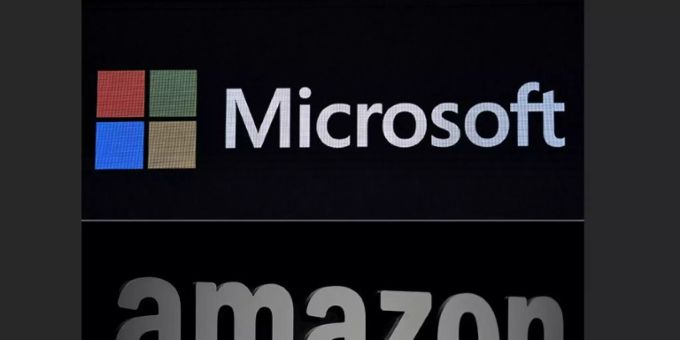 Bei dem Streit geht es um Microsoft, Amazon und Präsident Donald Trump. amazon donald Trump
