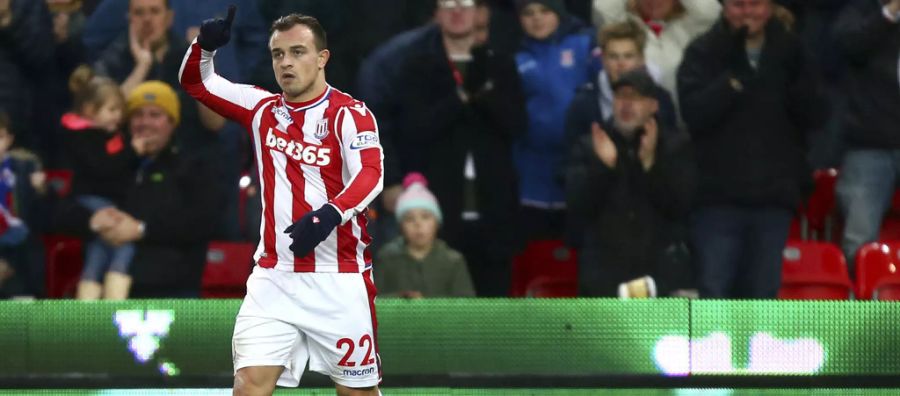 Via Inter Mailand landete Xherdan Shaqiri 2015 bei Stoke City.