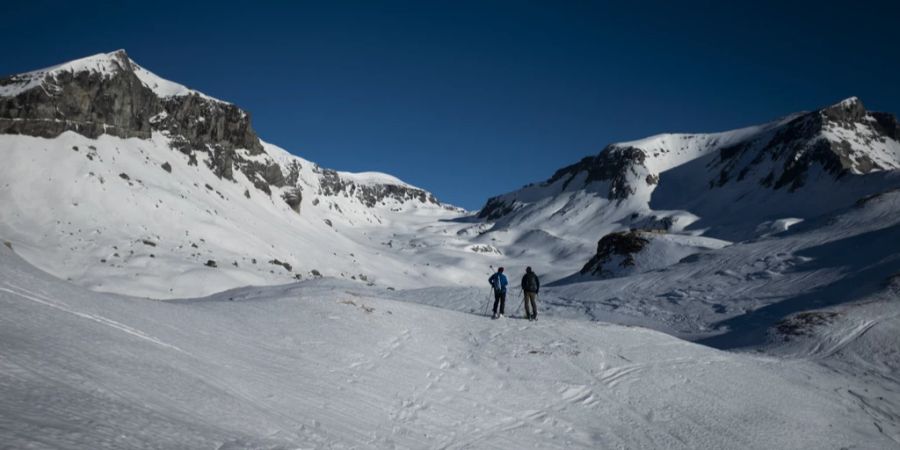 Skitourengänger Skigebiete Skipisten