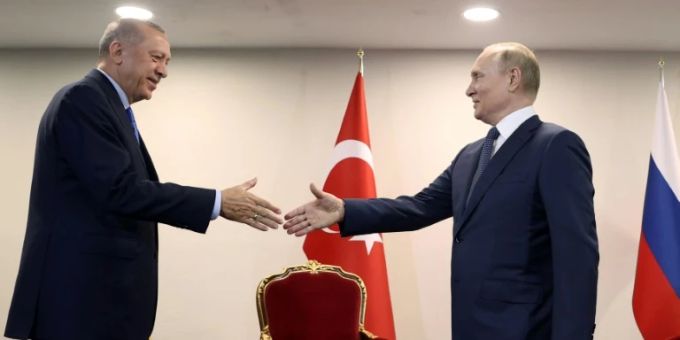 Erdogan (l.) und Putin bei ihrem Treffen in Teheran Erdogan (l.) und Putin bei ihrem Treffen in Teheran