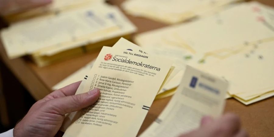 Stimmenauszählung in Malmö am 11. September 2022