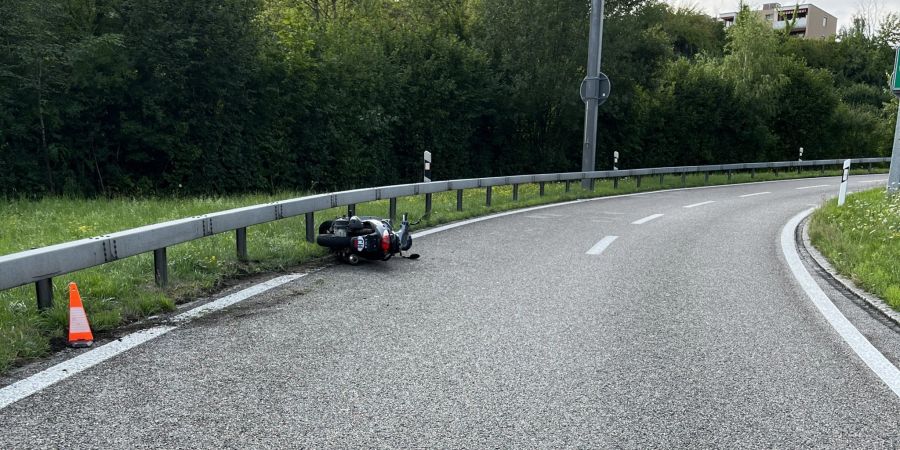 Mit Motorrad verunfallt